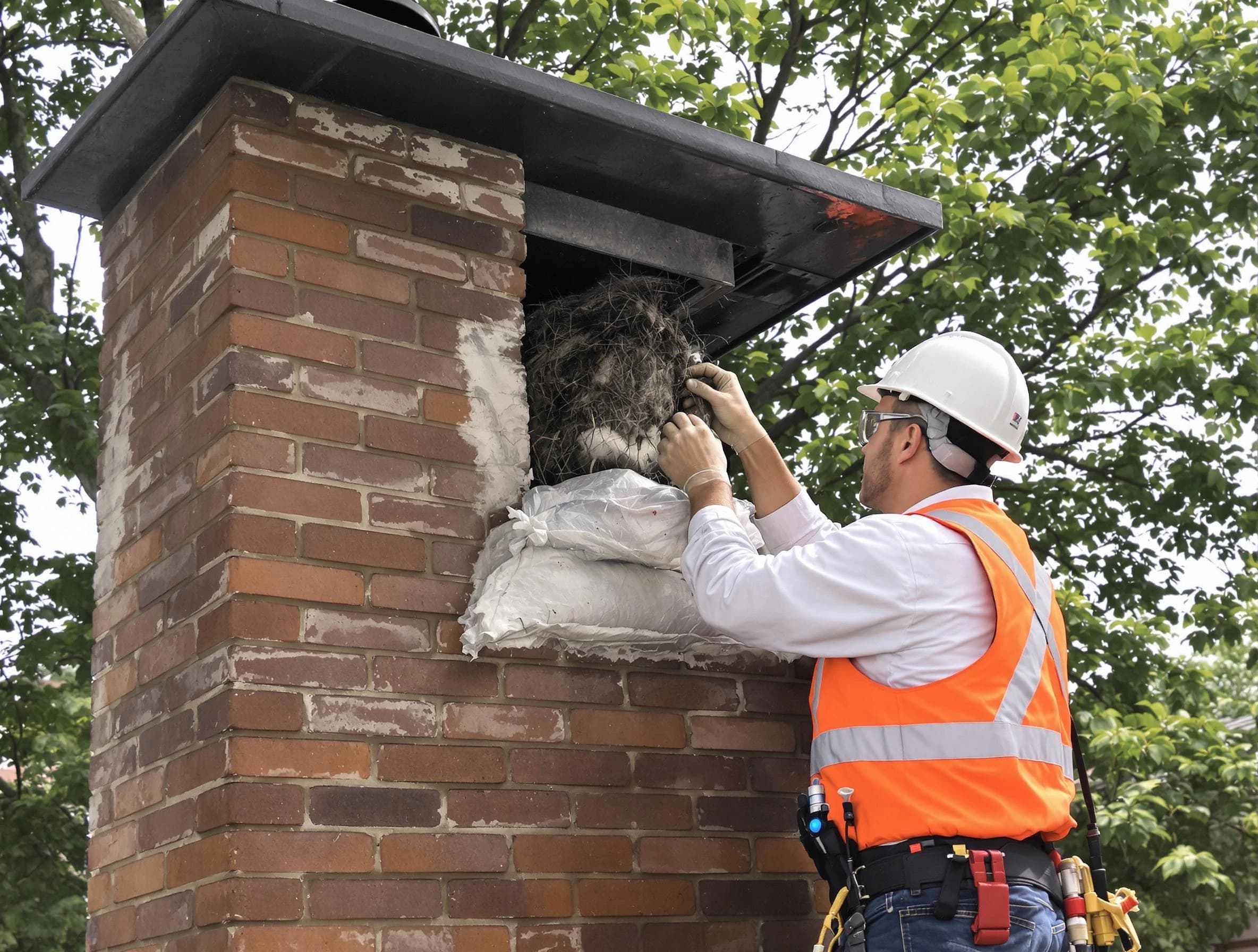 Humane removal of debris and animals by New City Chimney Sweep in New City, NY