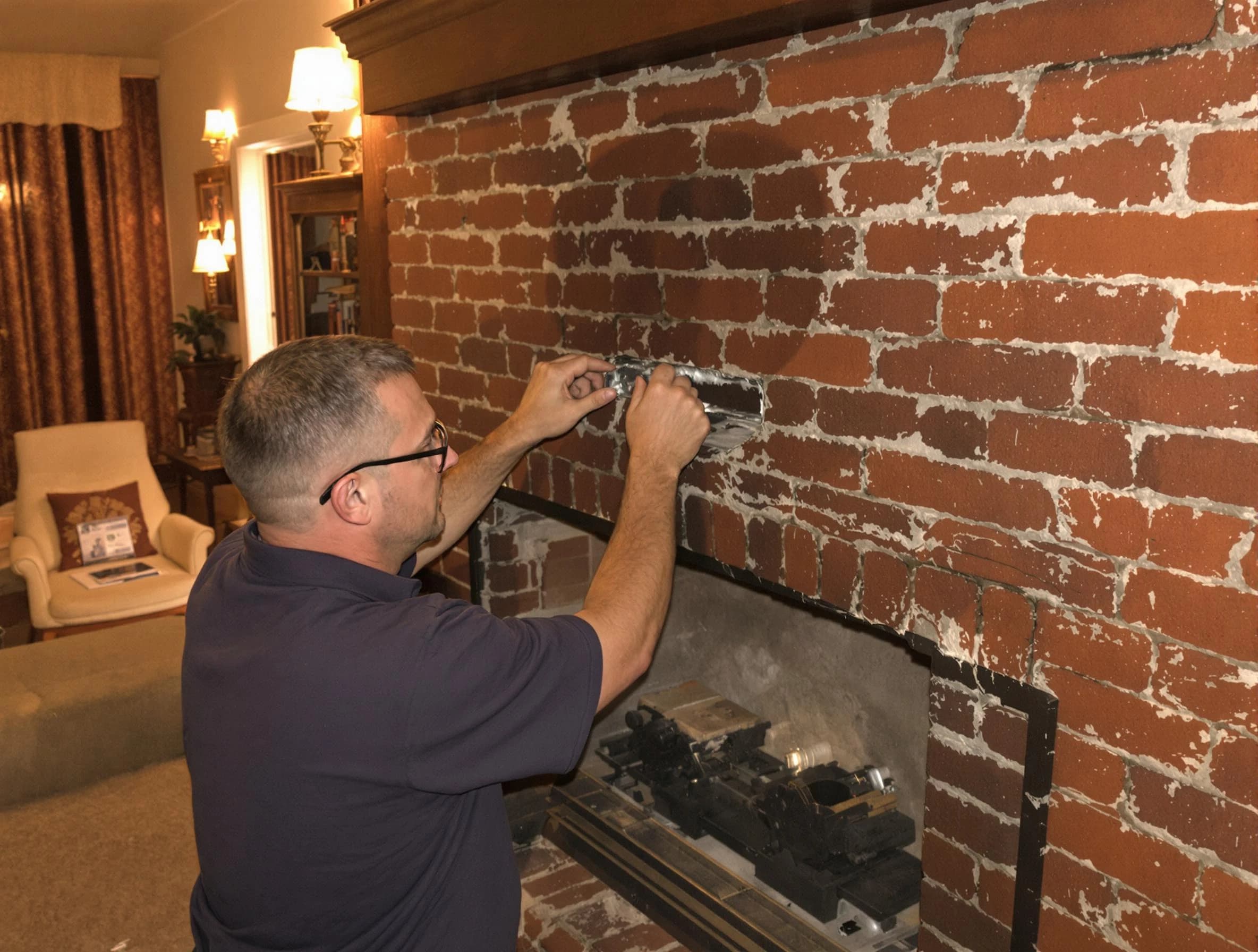 New City Chimney Sweep expert fixing a fireplace in New City, NY