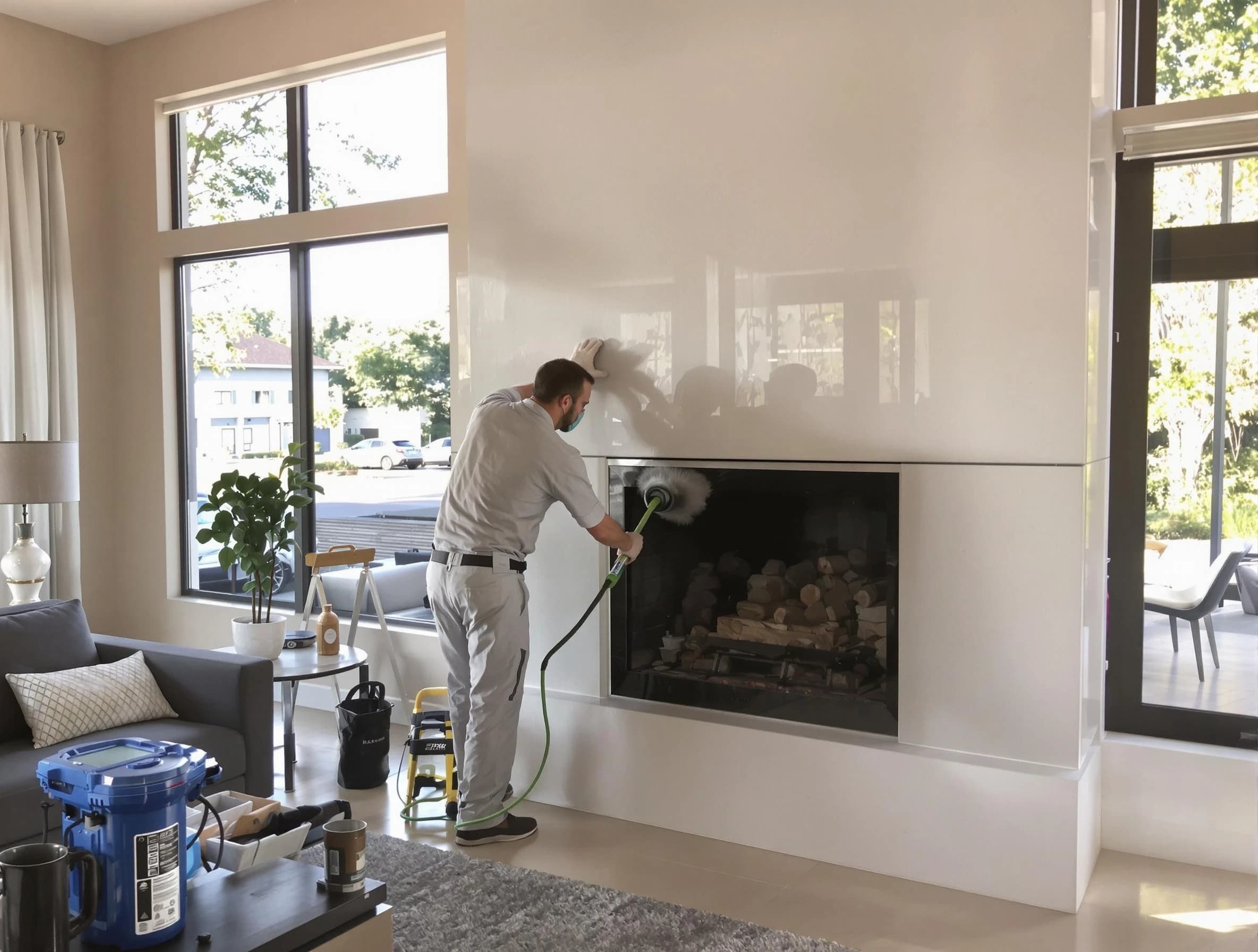 New City Chimney Sweep performing thorough soot removal in New City, NY