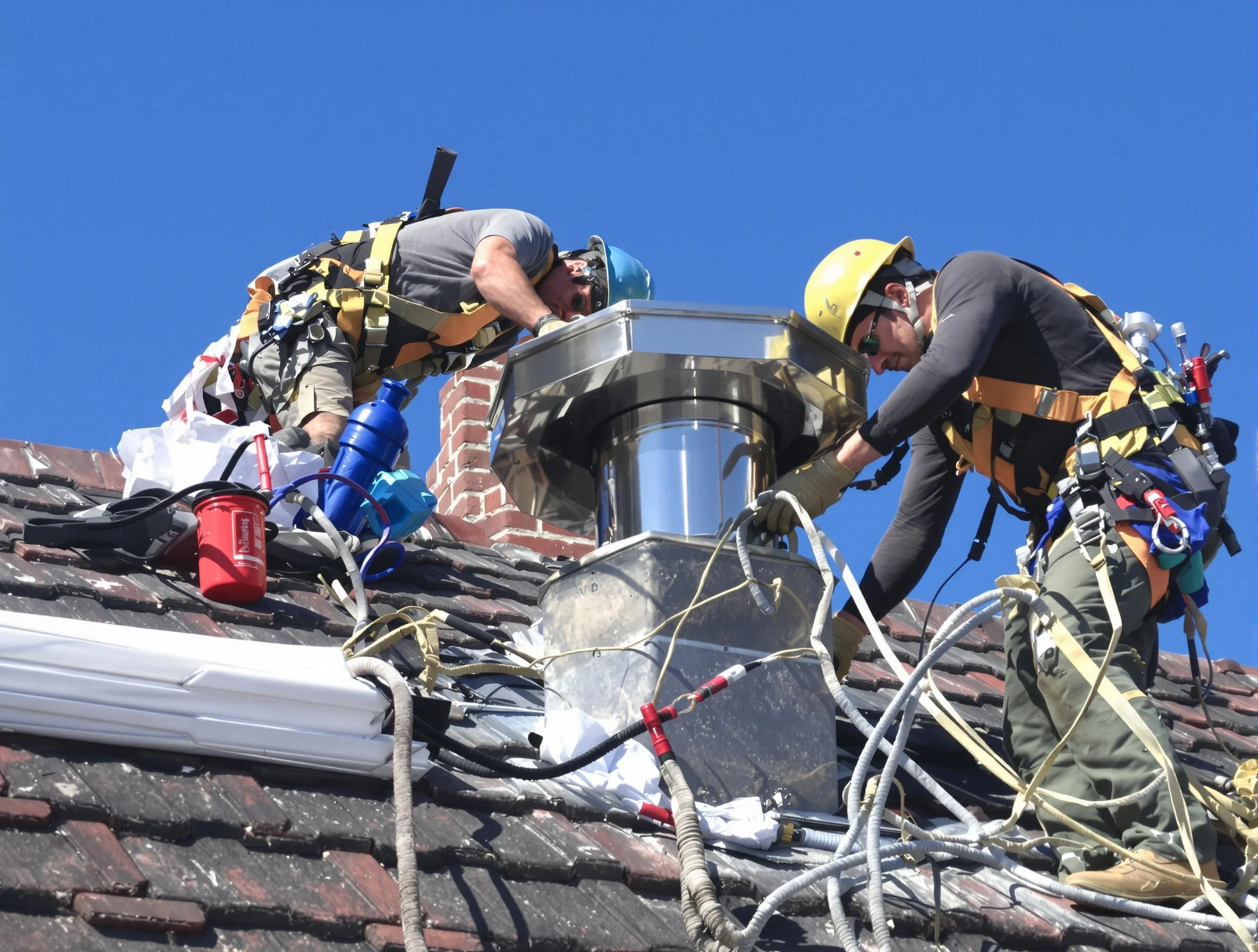 Protective chimney cap installed by New City Chimney Sweep in New City, NY
