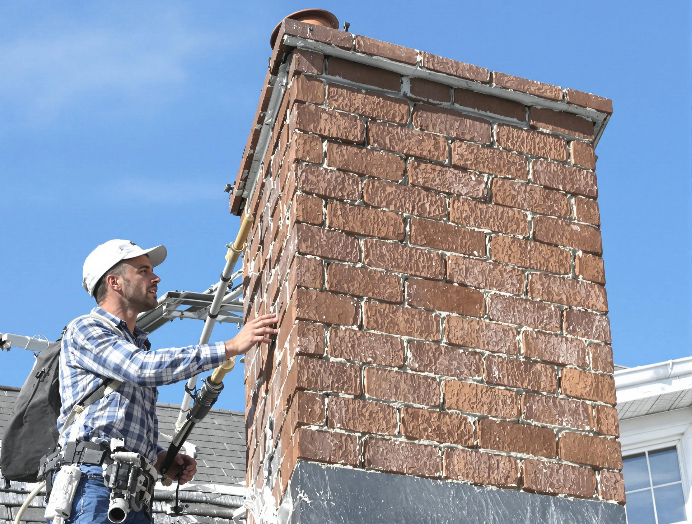 Brickwork for a chimney rebuild by New City Chimney Sweep in New City, NY