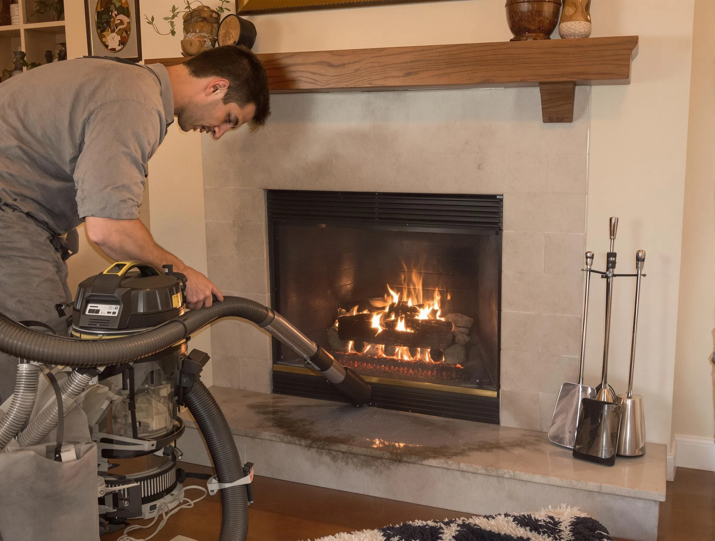 Routine fireplace upkeep by New City Chimney Sweep in New City, NY